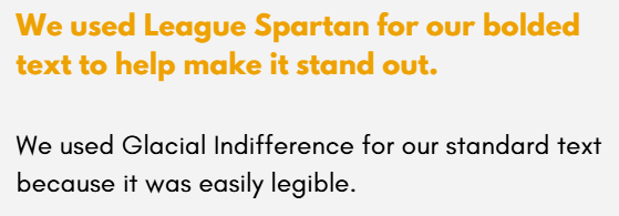 Typography — League Spartan and Glacial Indifference