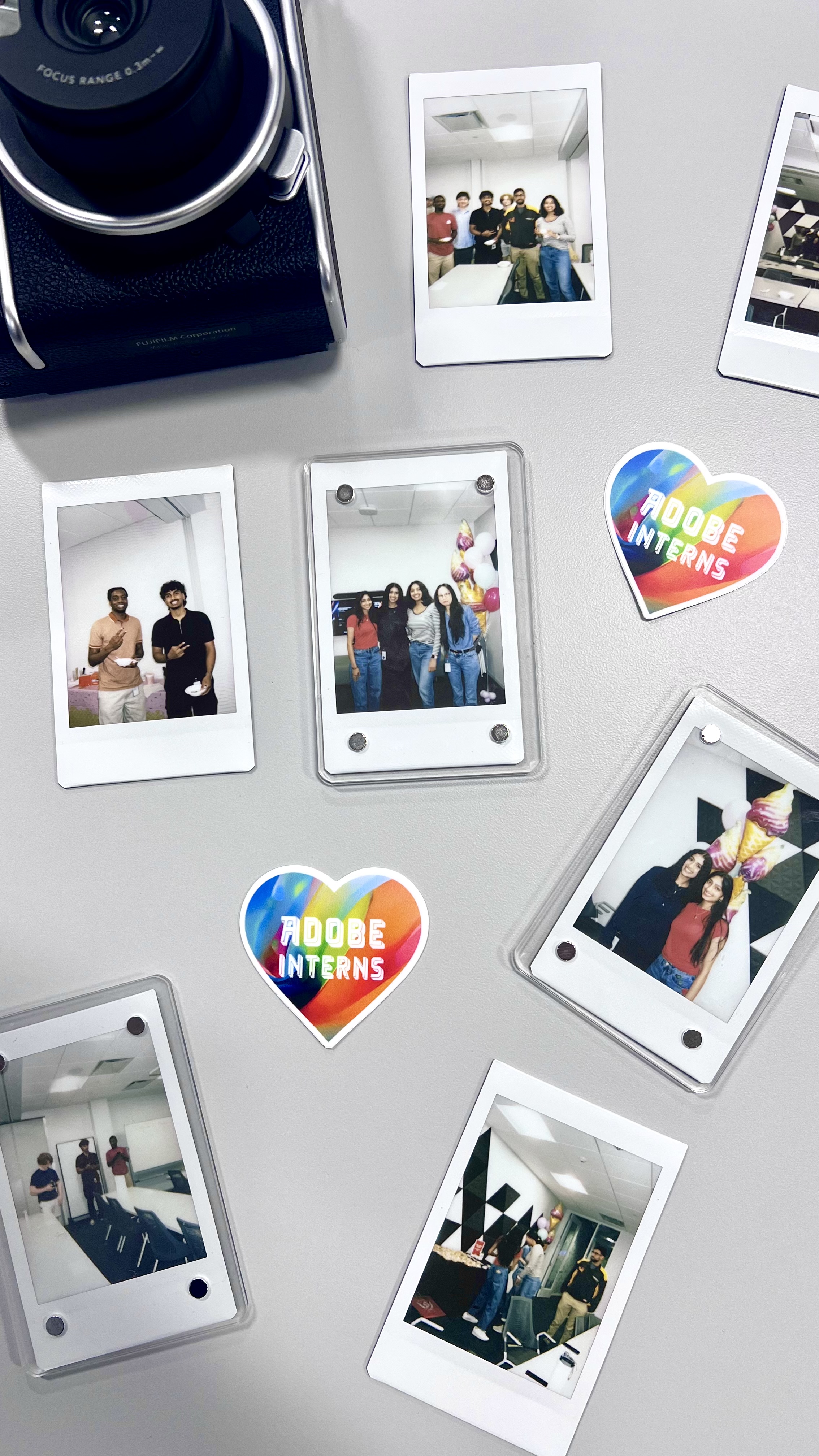 Polaroid memories from the Adobe internship
