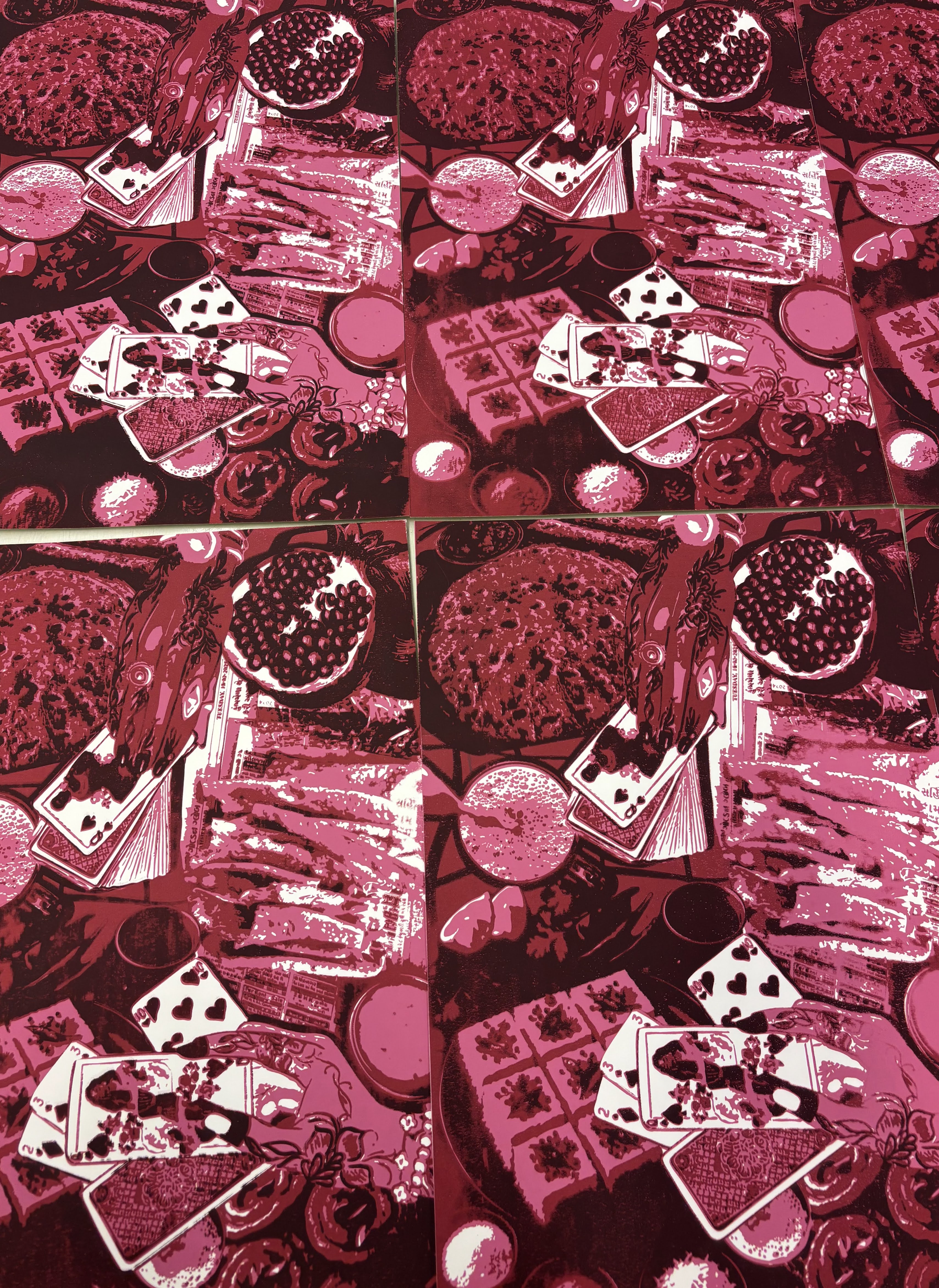 Edition of four — food/cards print